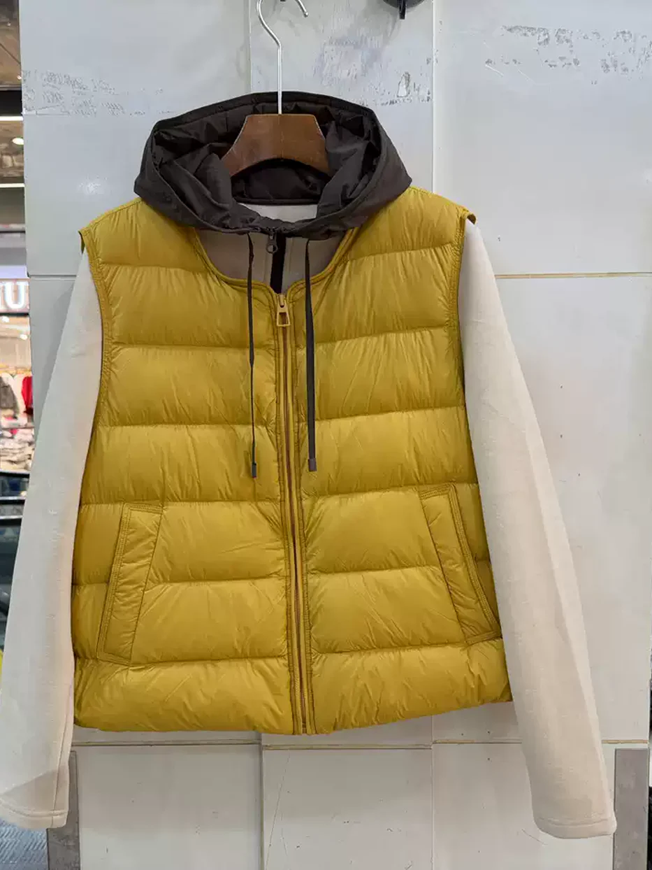 Women's zip hooded down vest — Style 51103