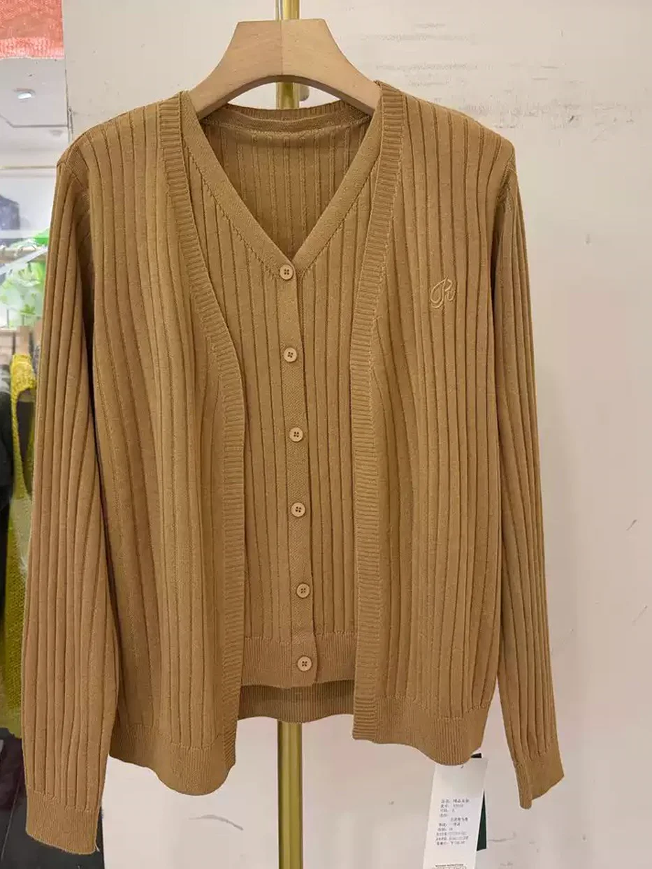 Women's V-neck knit two-piece set · 98059