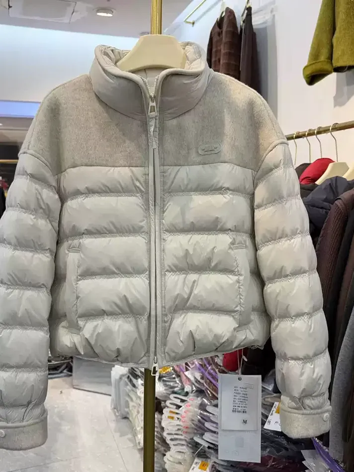 Women's channel-quilted wool heavyweight down jacket — Style 26-9917
