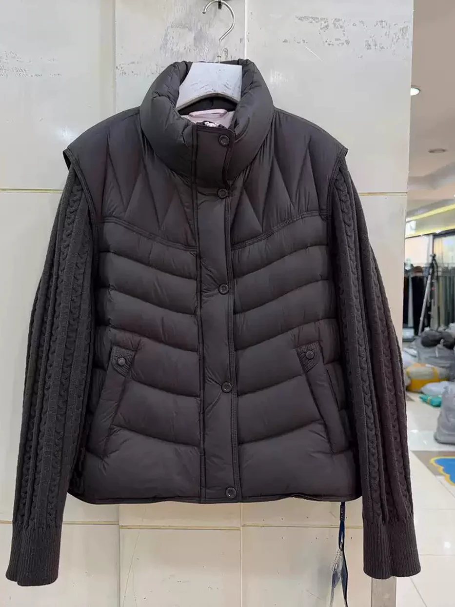 Women's mock-layer stand-collar down jacket — Style 2682315
