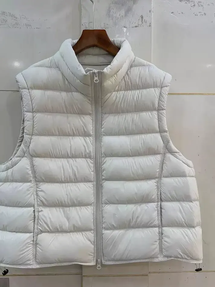 Women's double-zip stand-collar goose-down down jacket — Style 28143