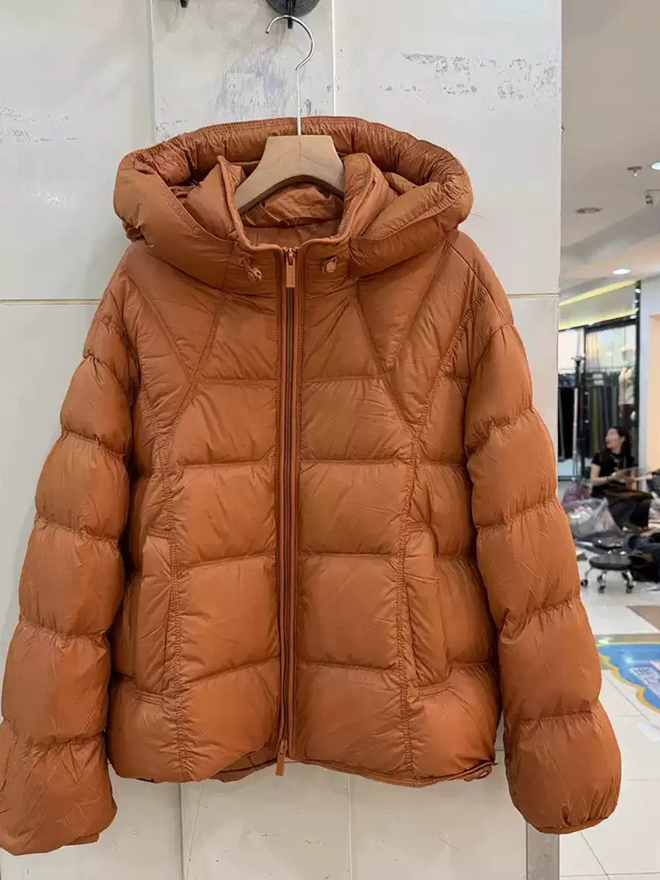 Women's double-zip hooded down jacket · 98059