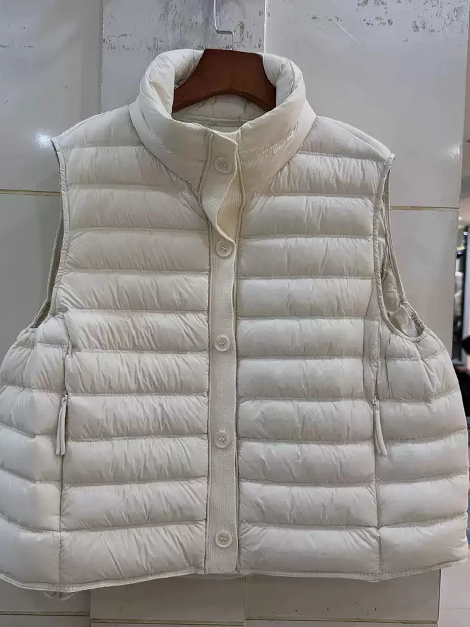 Channel-quilted stand-collar down jacket, relaxed fit — Style 3305