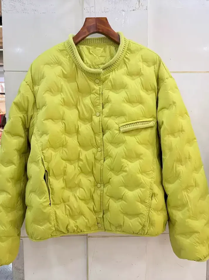 Women's crew-neck casual down jacket — Style 3312