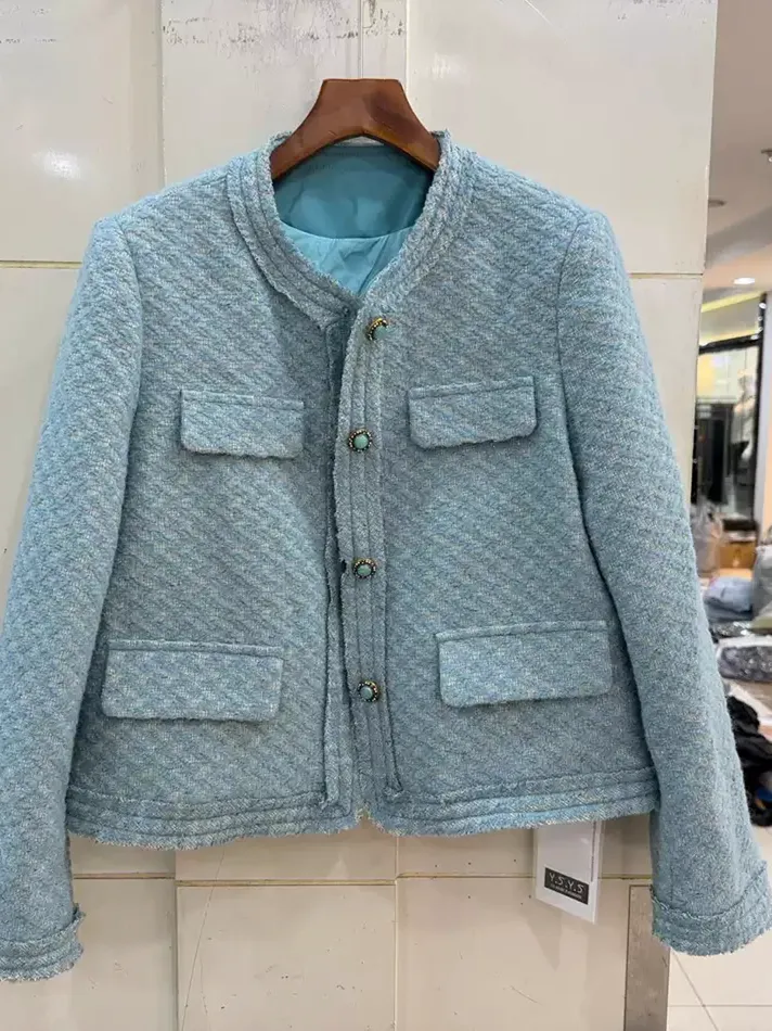 Women's single-breasted wool down jacket — Style 36072
