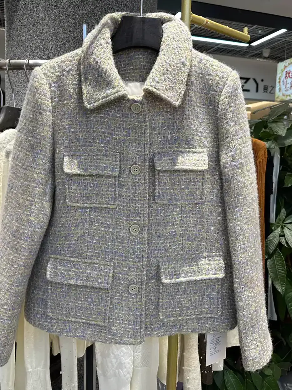 Women's multi-pocket lapel down jacket — Style 58719
