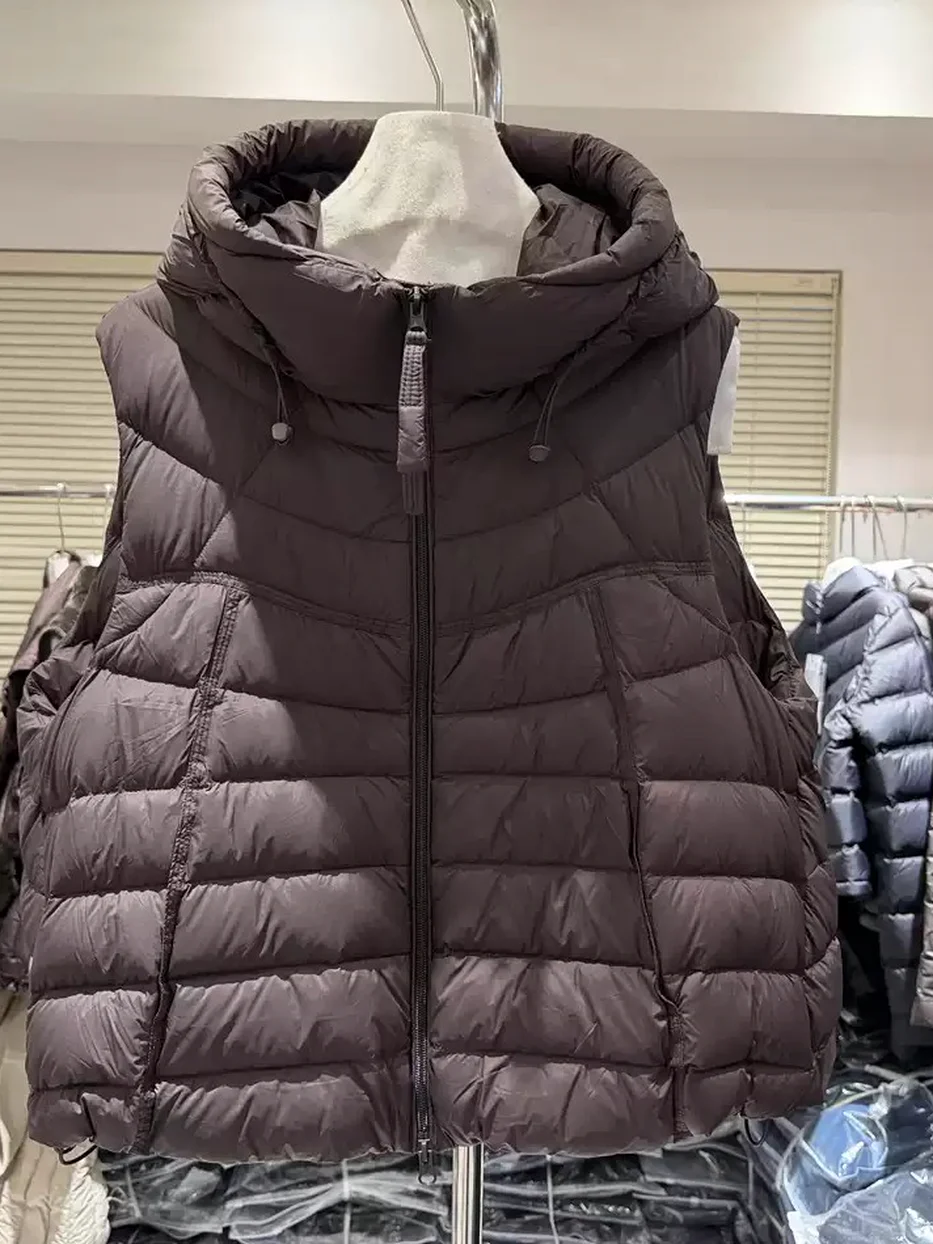 Women's double-zip hooded 90-down down vest · 98059