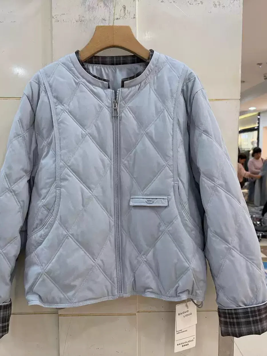 Women's diamond-quilted zip down jacket · 98059