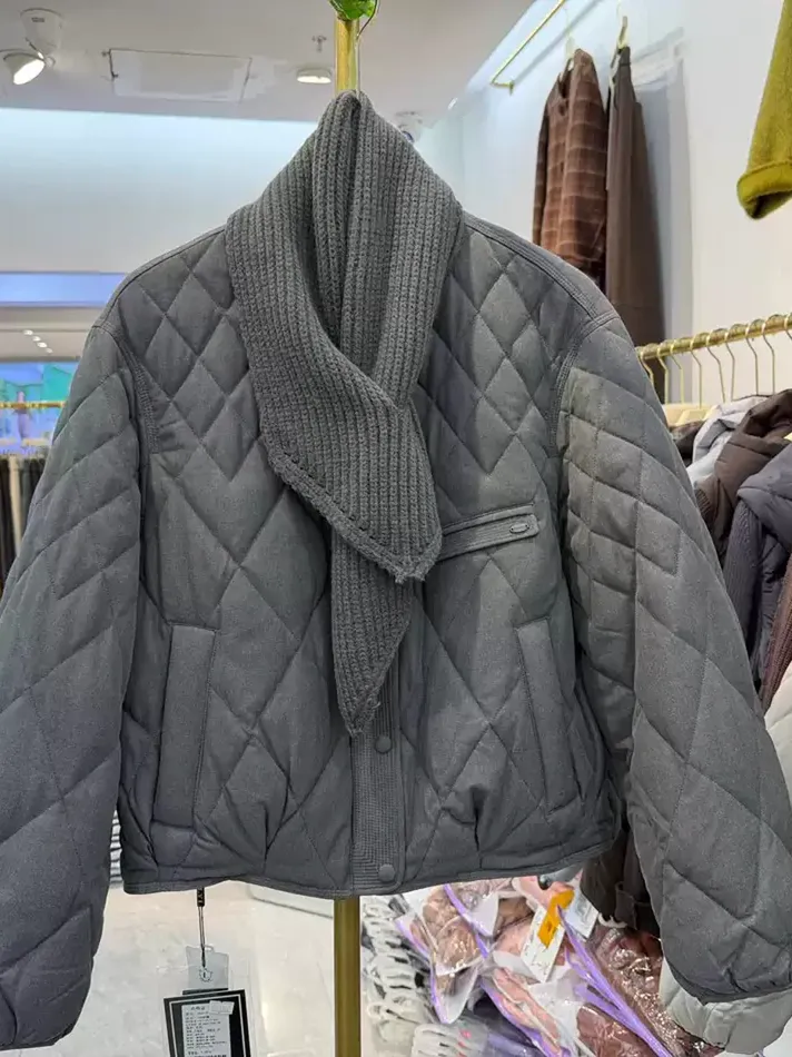 Women's single-breasted white-duck-down down jacket — Style 66612