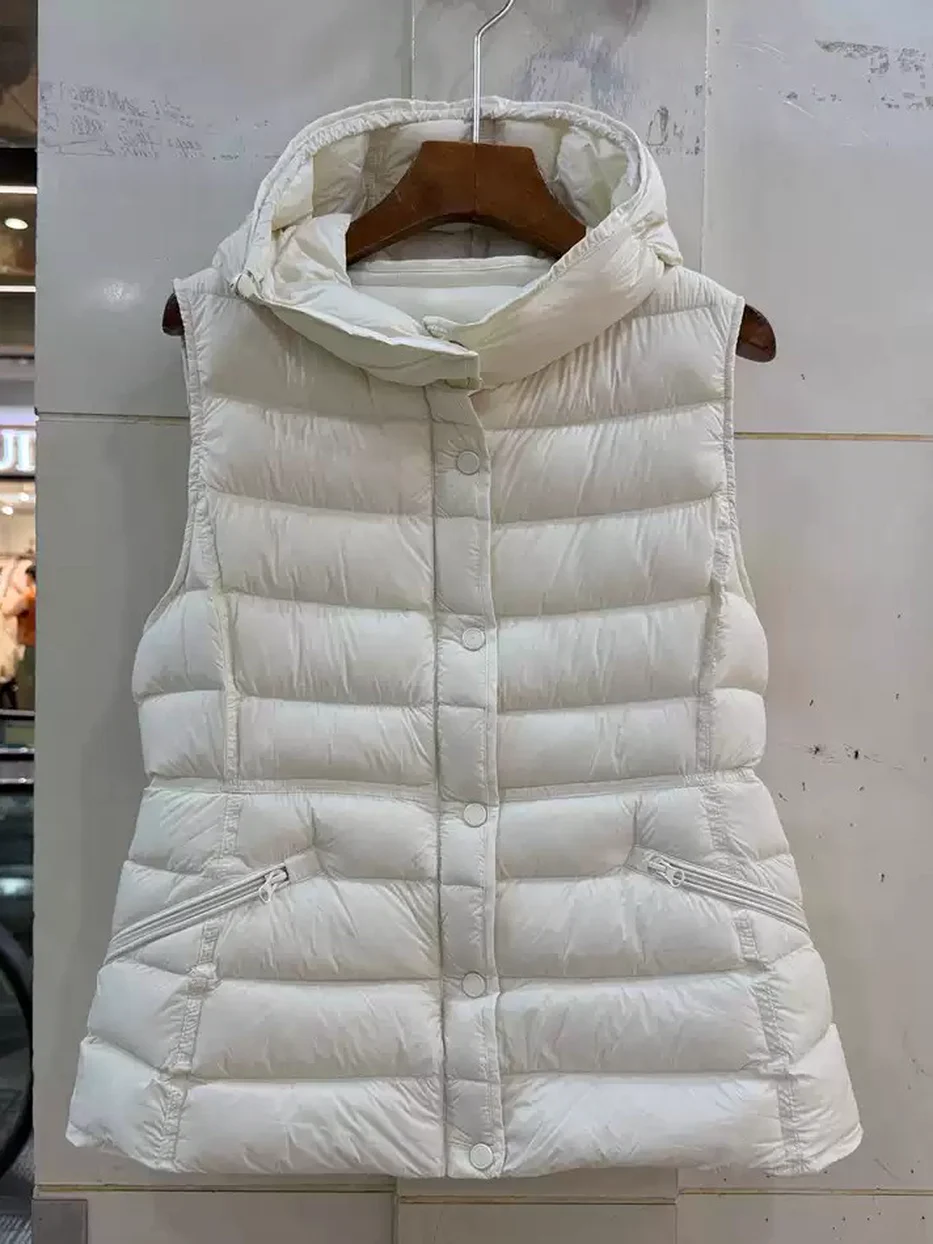 Channel-quilted hooded down jacket, slim fit — Style 6692