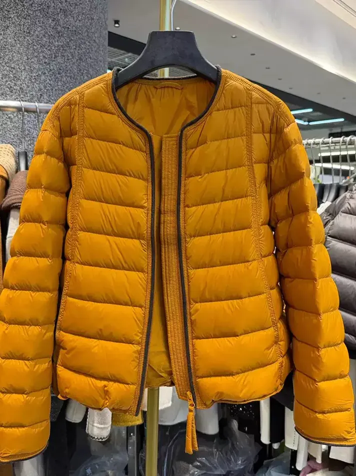 Women's colour-block duck-down down jacket — Style 7332