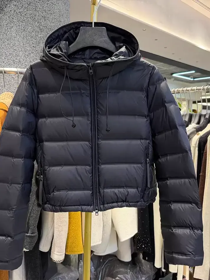 Women's drawstring hooded down jacket · 98059