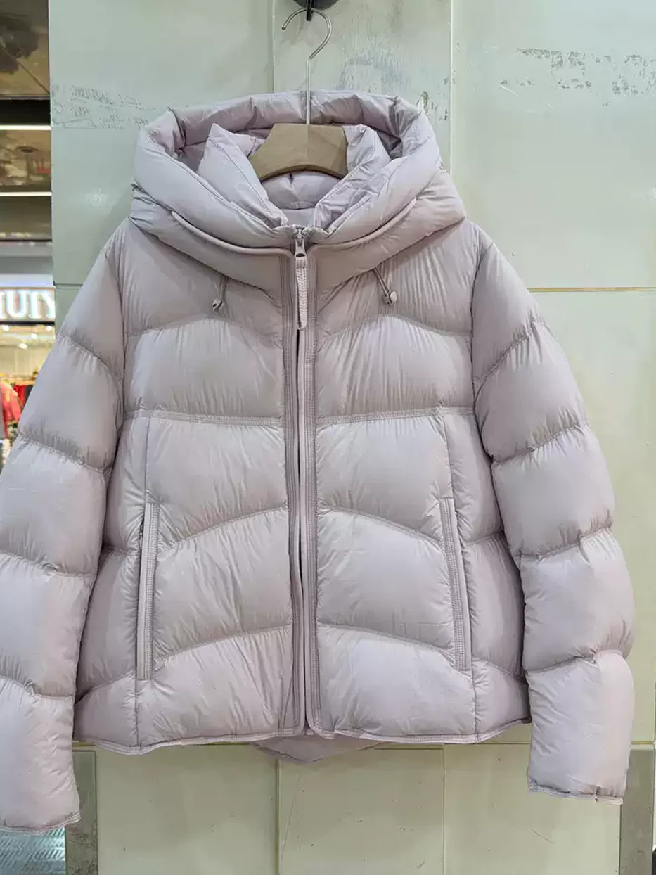 Women's puffer hooded casual down jacket — Style 7619