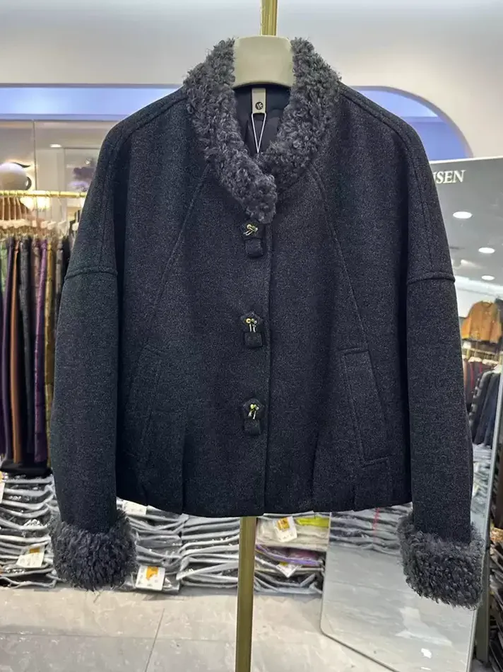 Women's stand-collar goose-down down jacket — Style 77046