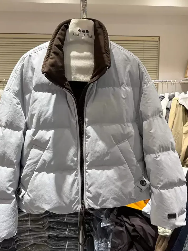 Women's double-zip stand-collar down jacket — Style 800161