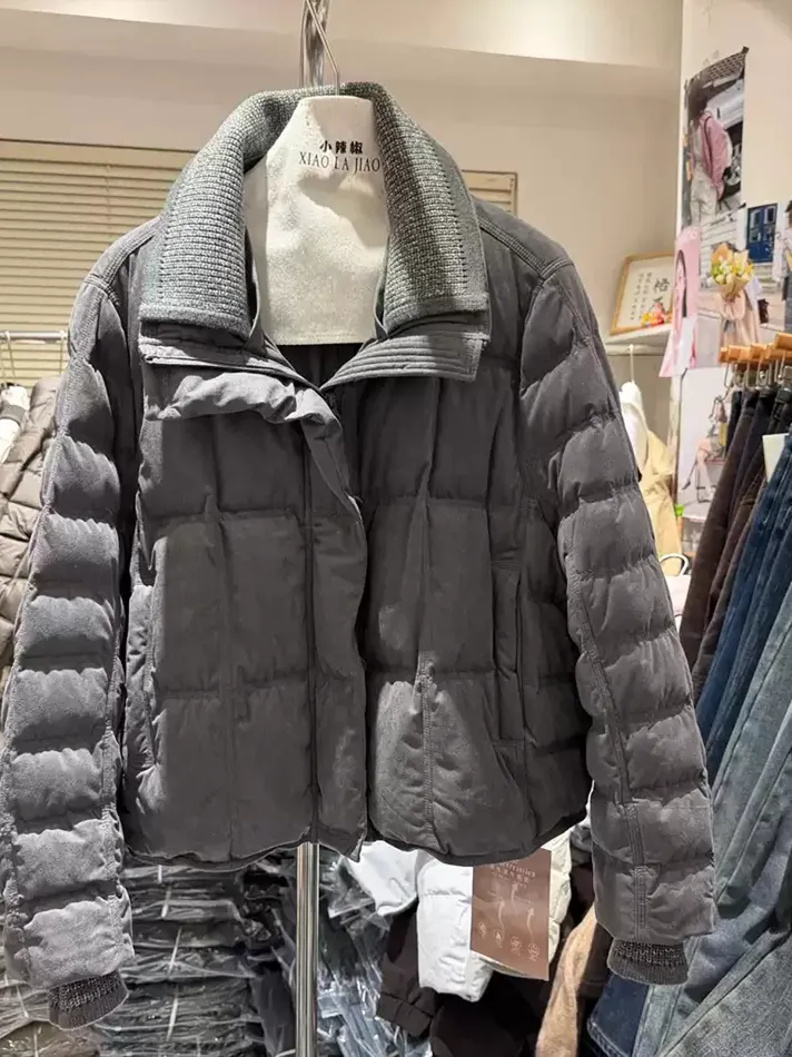 Women's stand-collar duck-down heavyweight down jacket — Style 80258