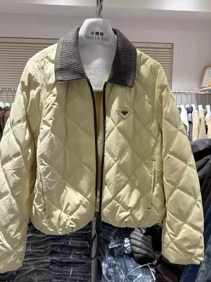 Women's double-zip lapel duck-down down jacket — Style 80267