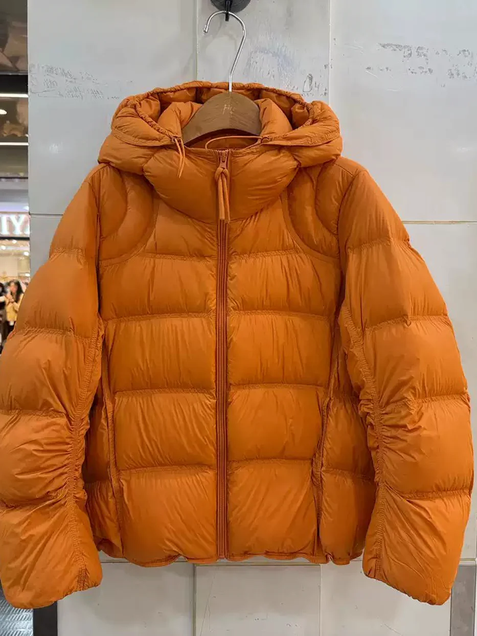 Women's drawstring hooded down jacket · 98059