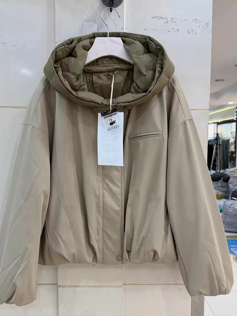 Women's hooded white-goose-down parka · 98059