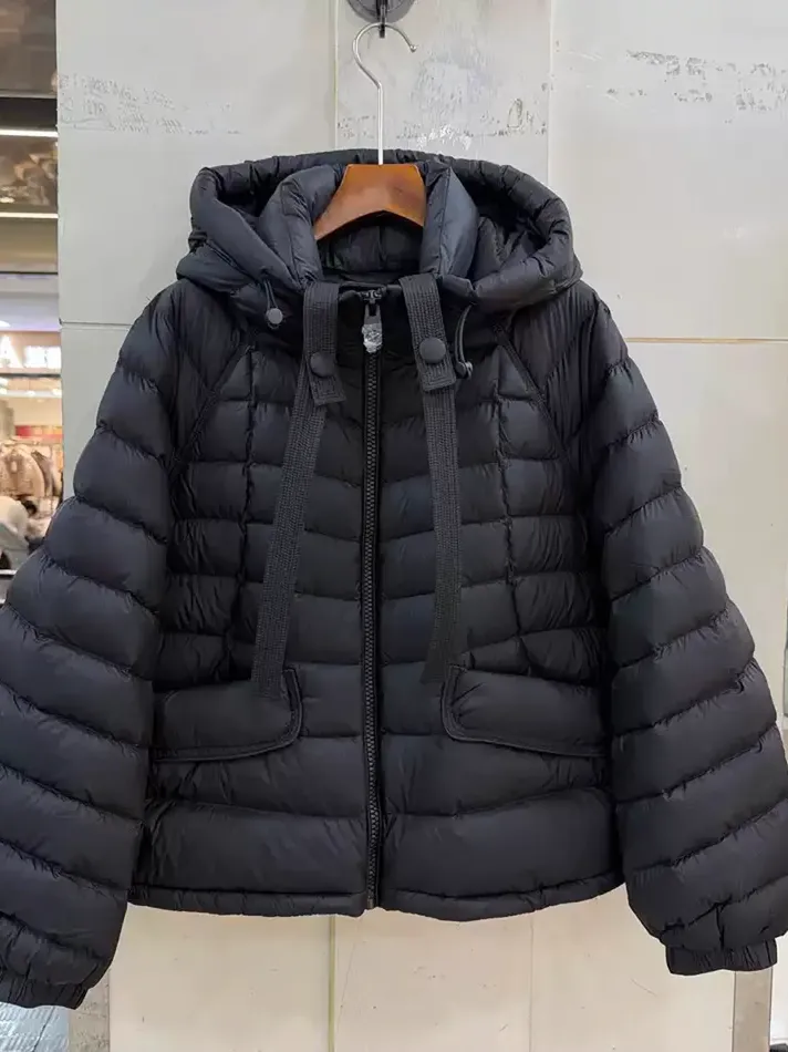 Women's channel-quilted hooded heavyweight down jacket — Style 8877