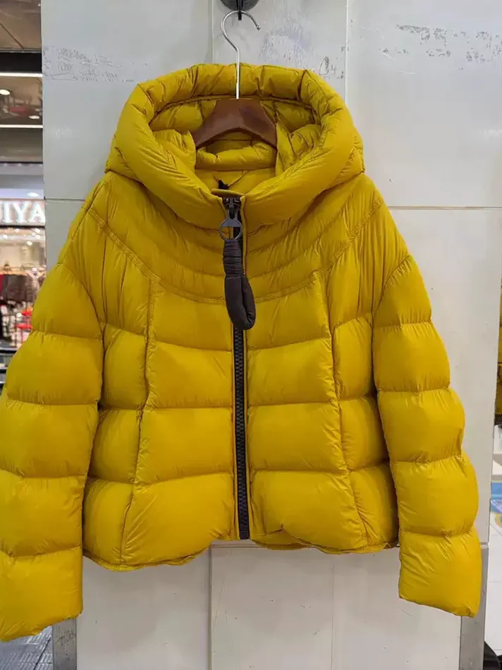 Women's puffer hooded white-duck-down down jacket — Style 8882