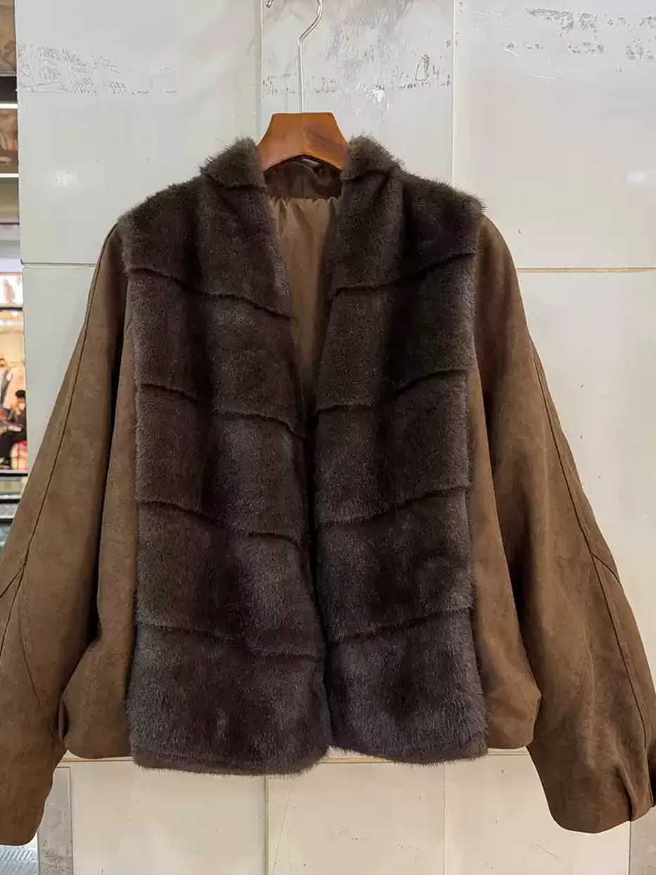 Women's panelled V-neck parka — Style 9025