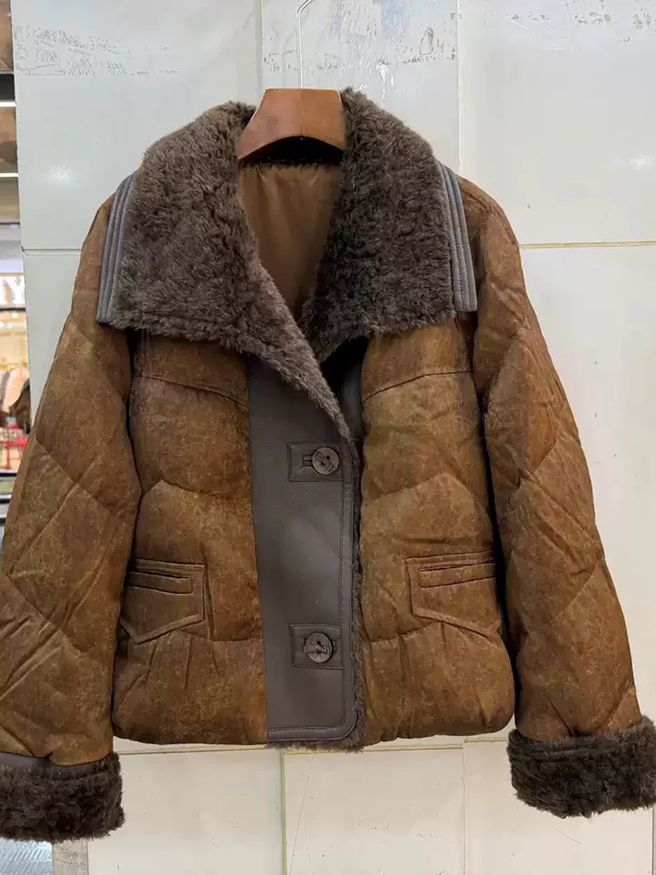 Women's panelled two-button down jacket — Style 9129
