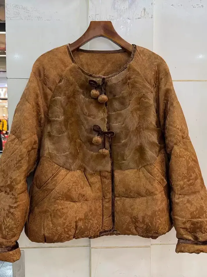 Women's panelled goose-down elevated down jacket — Style 9151