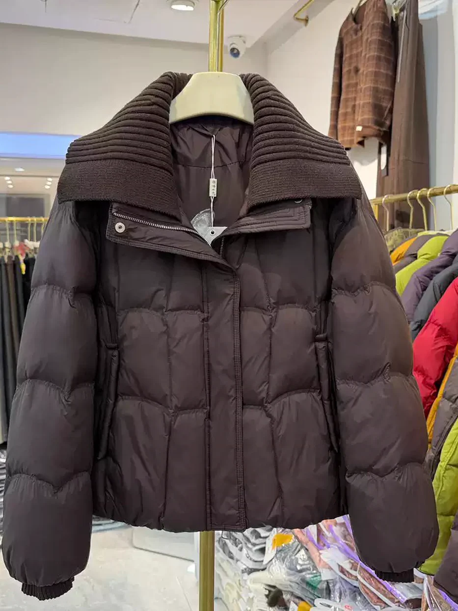 Women's panelled lapel down jacket — Style 9160