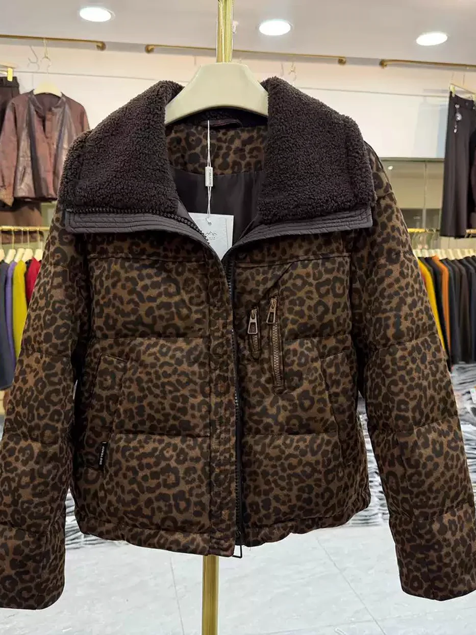 Women's lapel white-duck-down down jacket · 98059