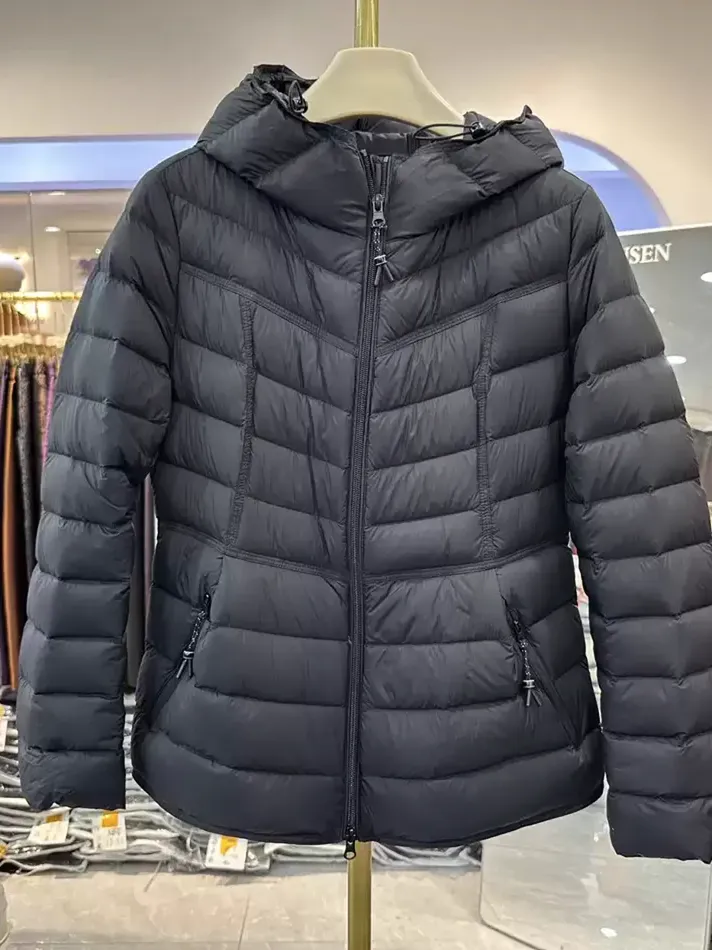 Women's zip hooded down jacket — Style 92652