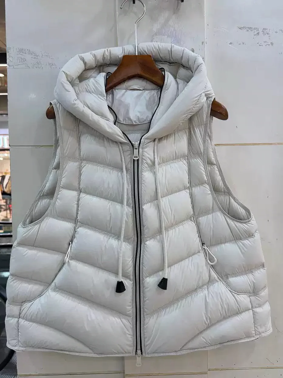 Women's double-zip hooded down vest · 98059