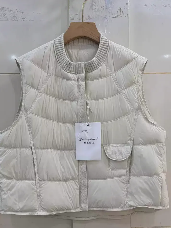 Women's white-duck-down down vest — Style C8902