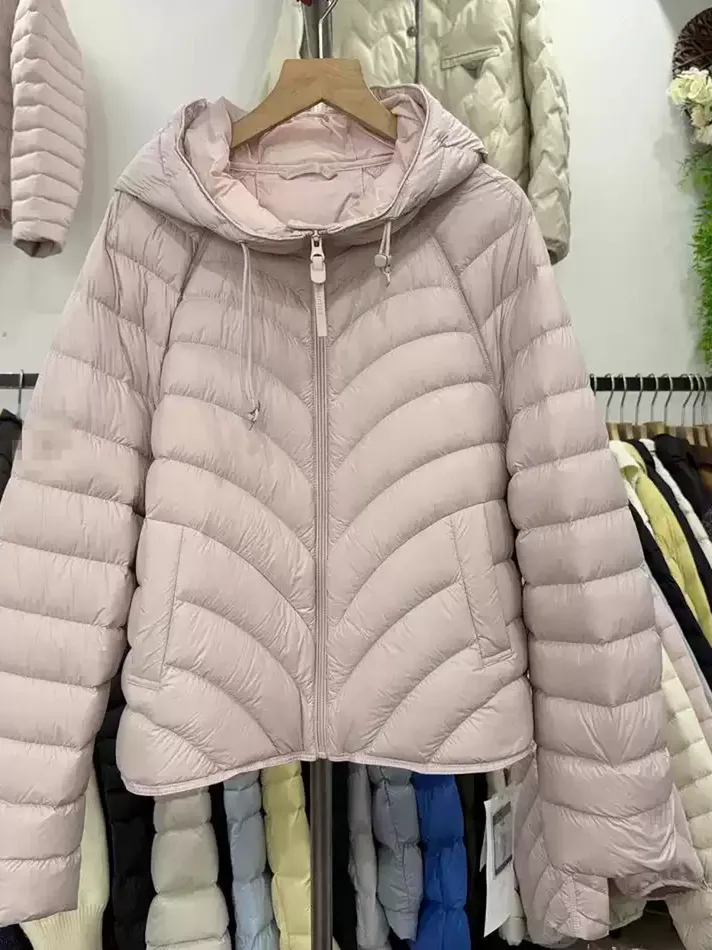 Women's hooded white-duck-down heavyweight down jacket — Style D7106b