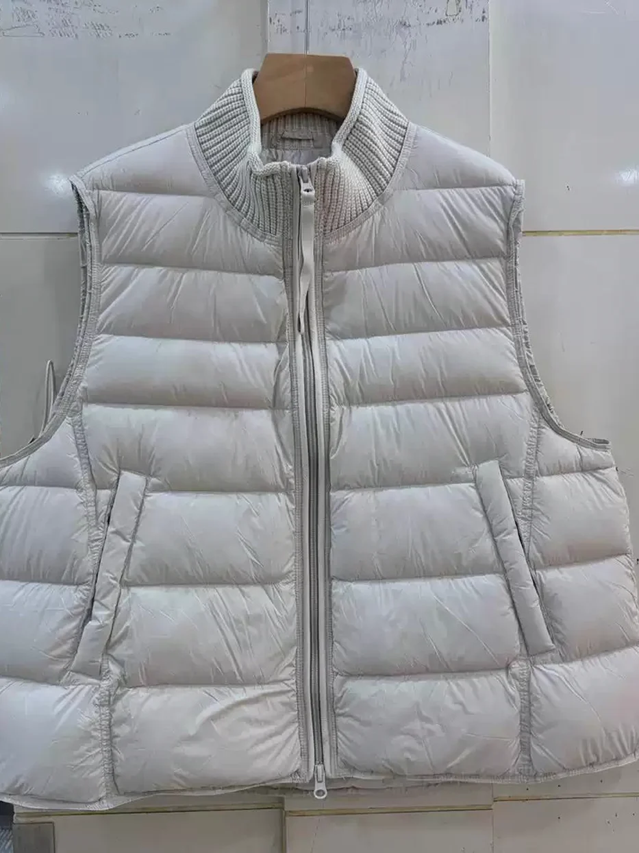 Women's stand-collar duck-down down vest · 98059