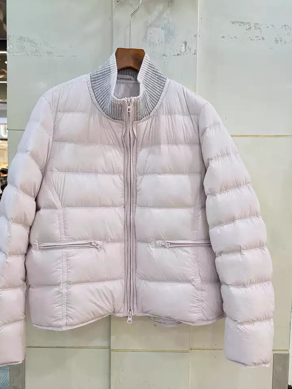 Women's panelled stand-collar duck-down down jacket — Style H66911