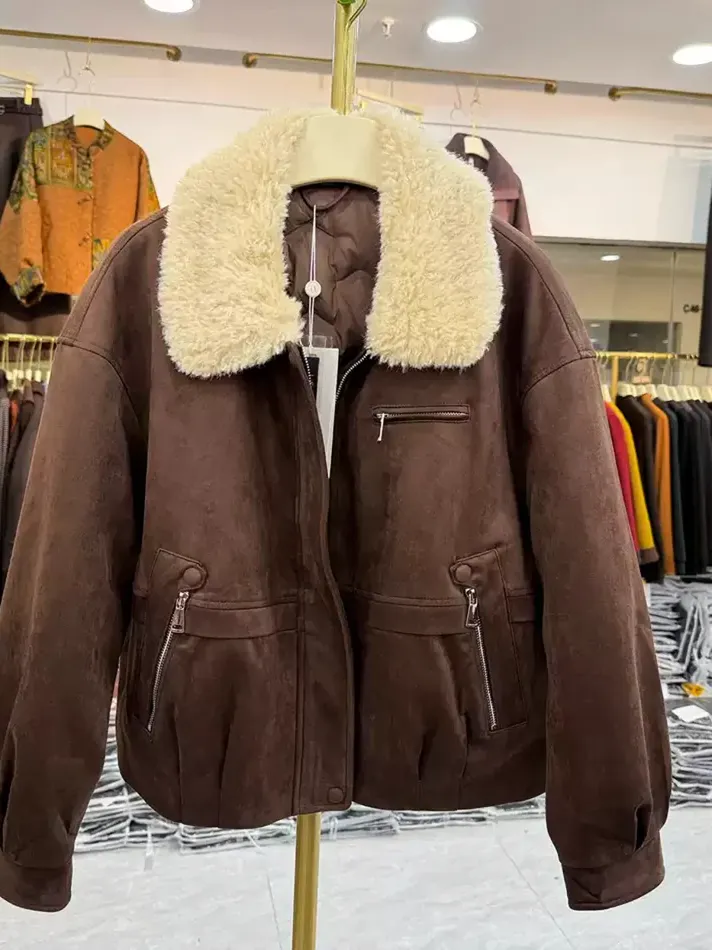 Women's lapel goose-down down jacket — Style L5870