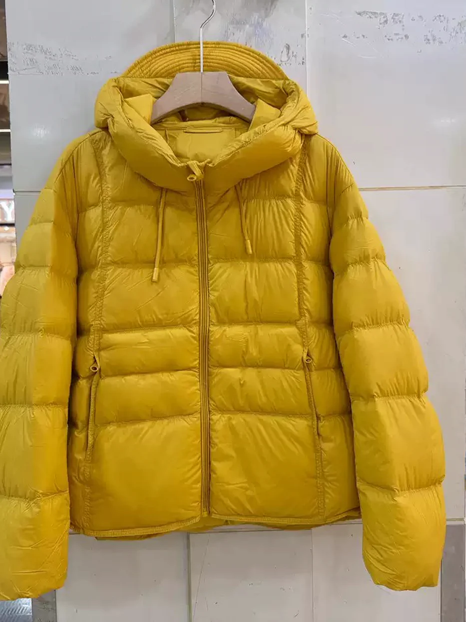Women's zip duck-down mustard down jacket — Style MZ23