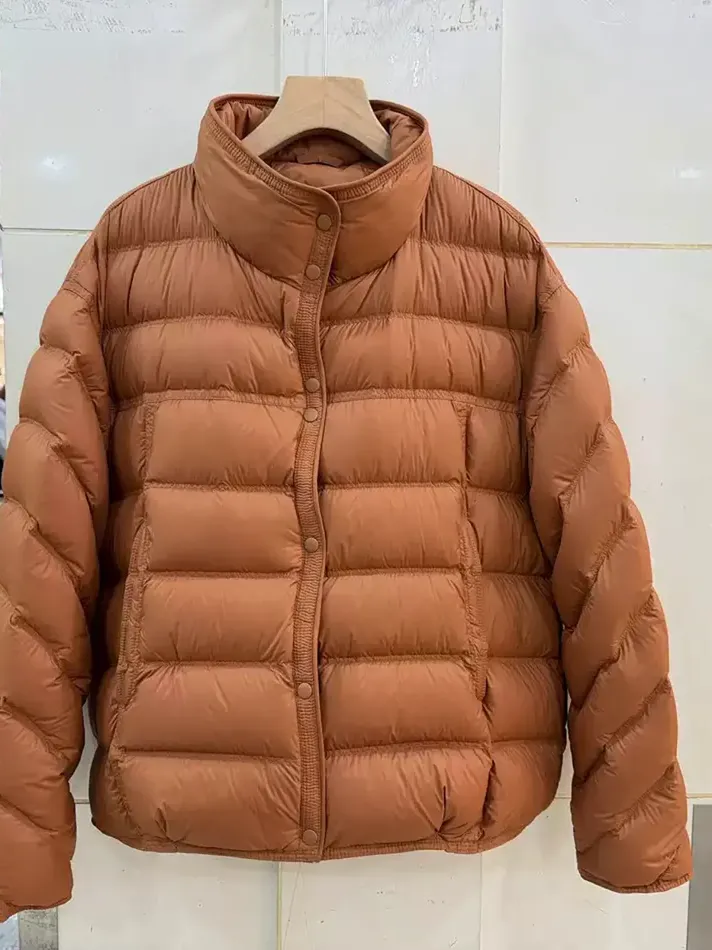 Women's single-breasted stand-collar cropped down jacket — Style MZ26
