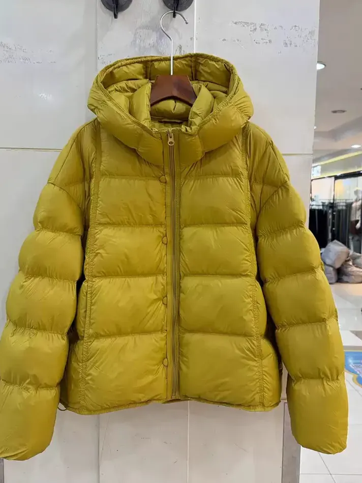Women's zip hooded casual down jacket — Style MZ37
