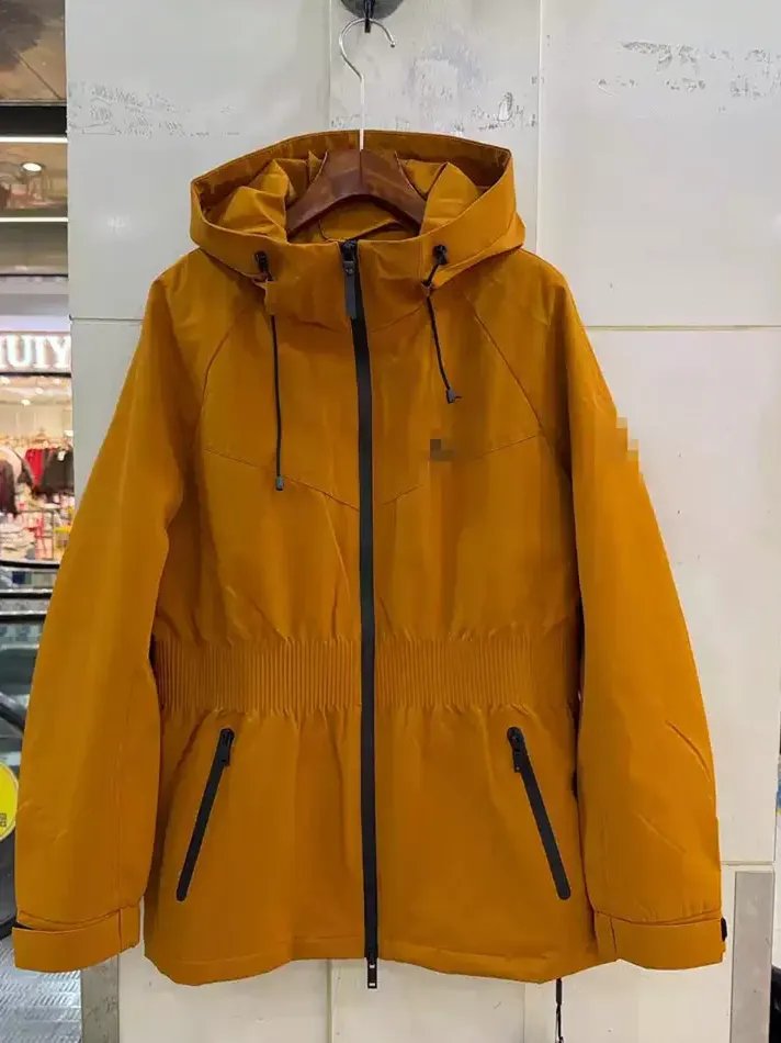 Women's double-zip hooded midi down jacket — Style QDX1682308b