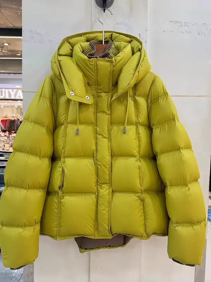 Women's puffer hooded heavyweight down jacket — Style SXHY623