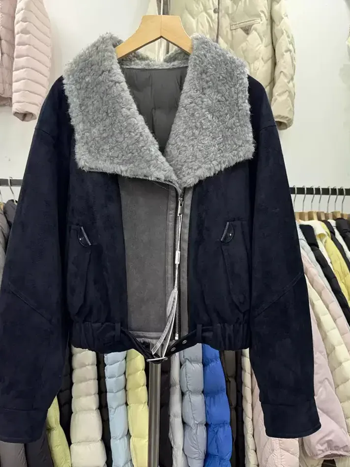 Women's lapel heavyweight down jacket · 98059