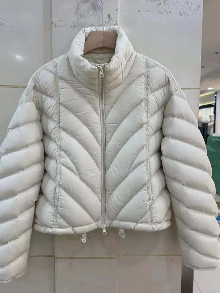 Women's double-zip duck-down casual down jacket — Style YF2606110