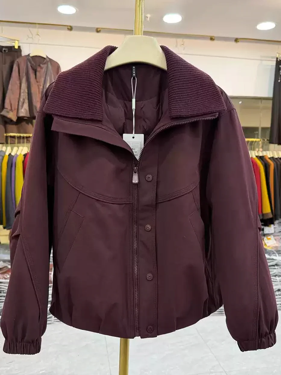 Women's zip lapel padded jacket — Style 2026B8828