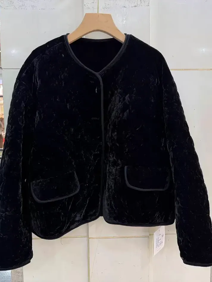 Women's diamond-quilted fleece-lined casual jacket — Style 26169