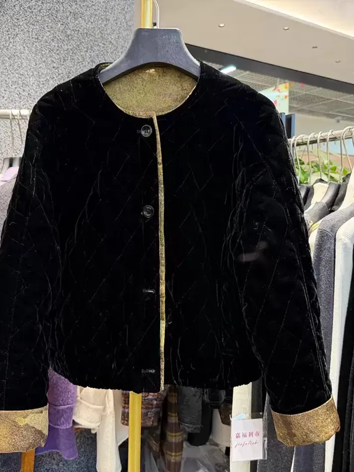 Women's single-breasted crew-neck jacket — Style 265298
