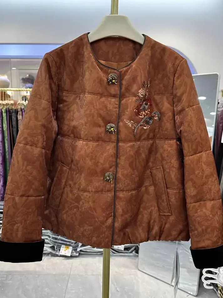 Women's beaded heavyweight padded jacket — Style 26B-103