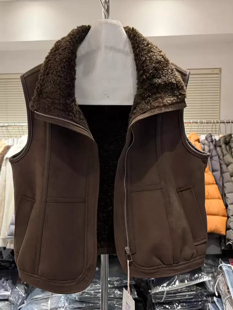 Women's zip lapel vest — Style 6199