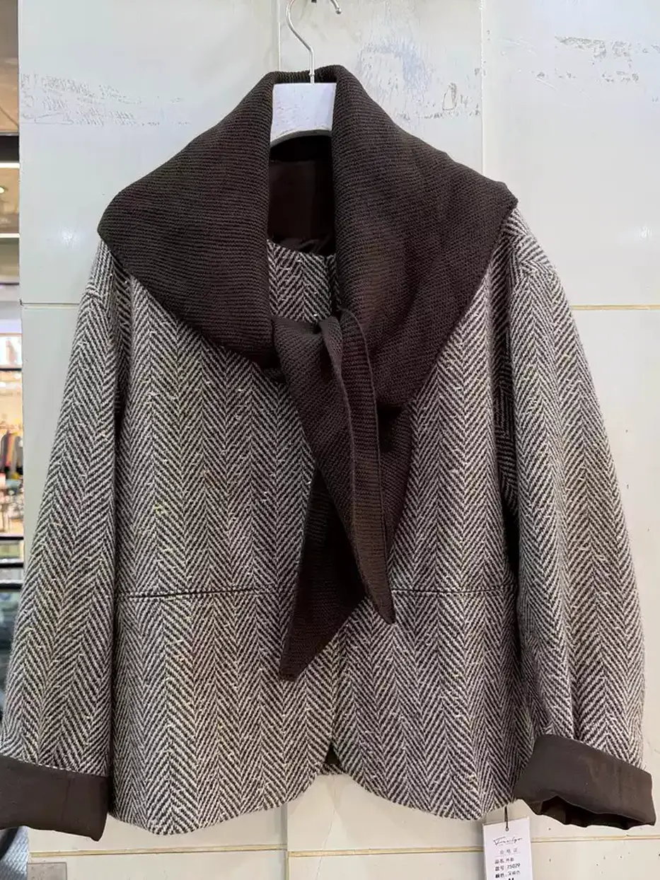 Women's lurex scarf-set jacket · 98059